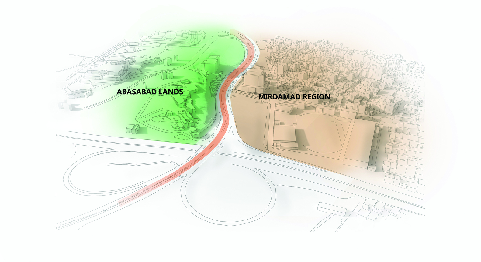 طراحی پل عابر پیاده حقانی - اراضی عباس آباد تهران