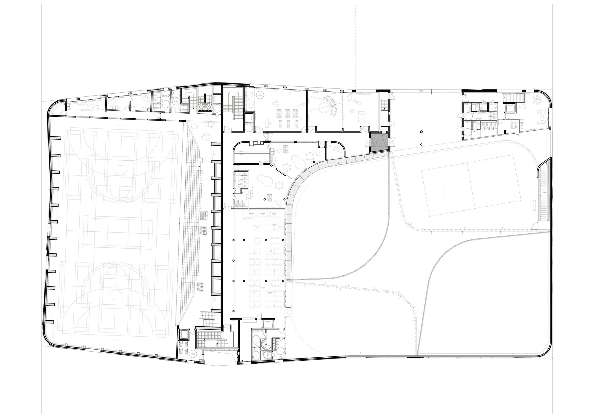 پلان طبقه اول,نقشه مدرسه ابتدایی,پلان معماری مدرسه ابتدایی,نقشه معماری