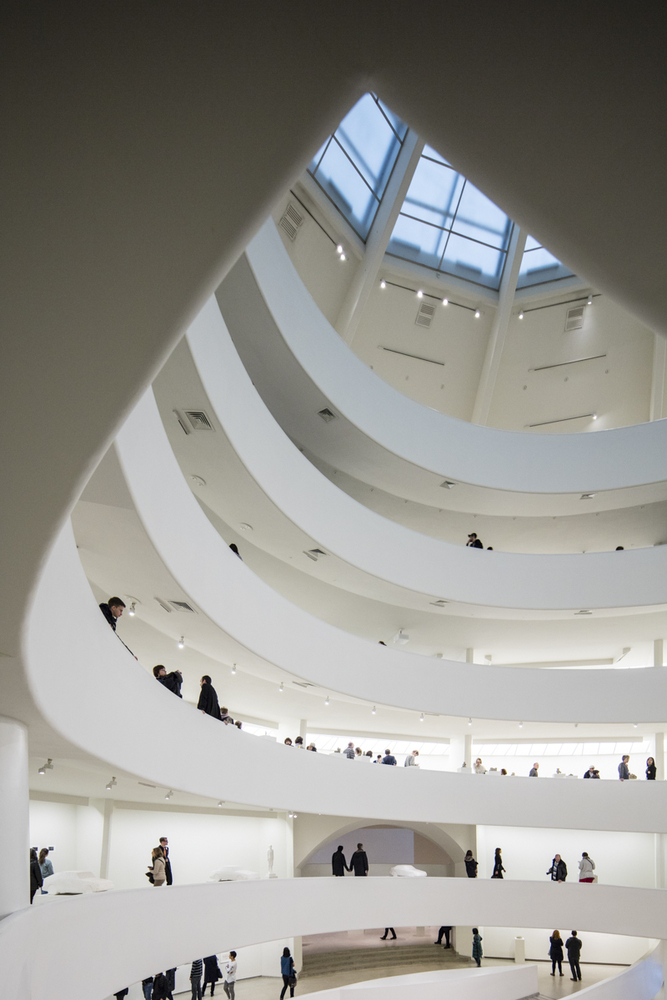 معماری داخلی موزه گوگنهایم نیویورک شاهکار معماری فرانک لوید رایت,نقشه و پلان موزه گوگنهایم